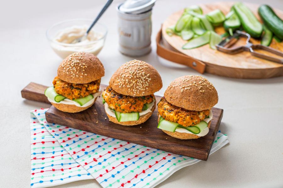 Delicious Seabass Branzino Burger