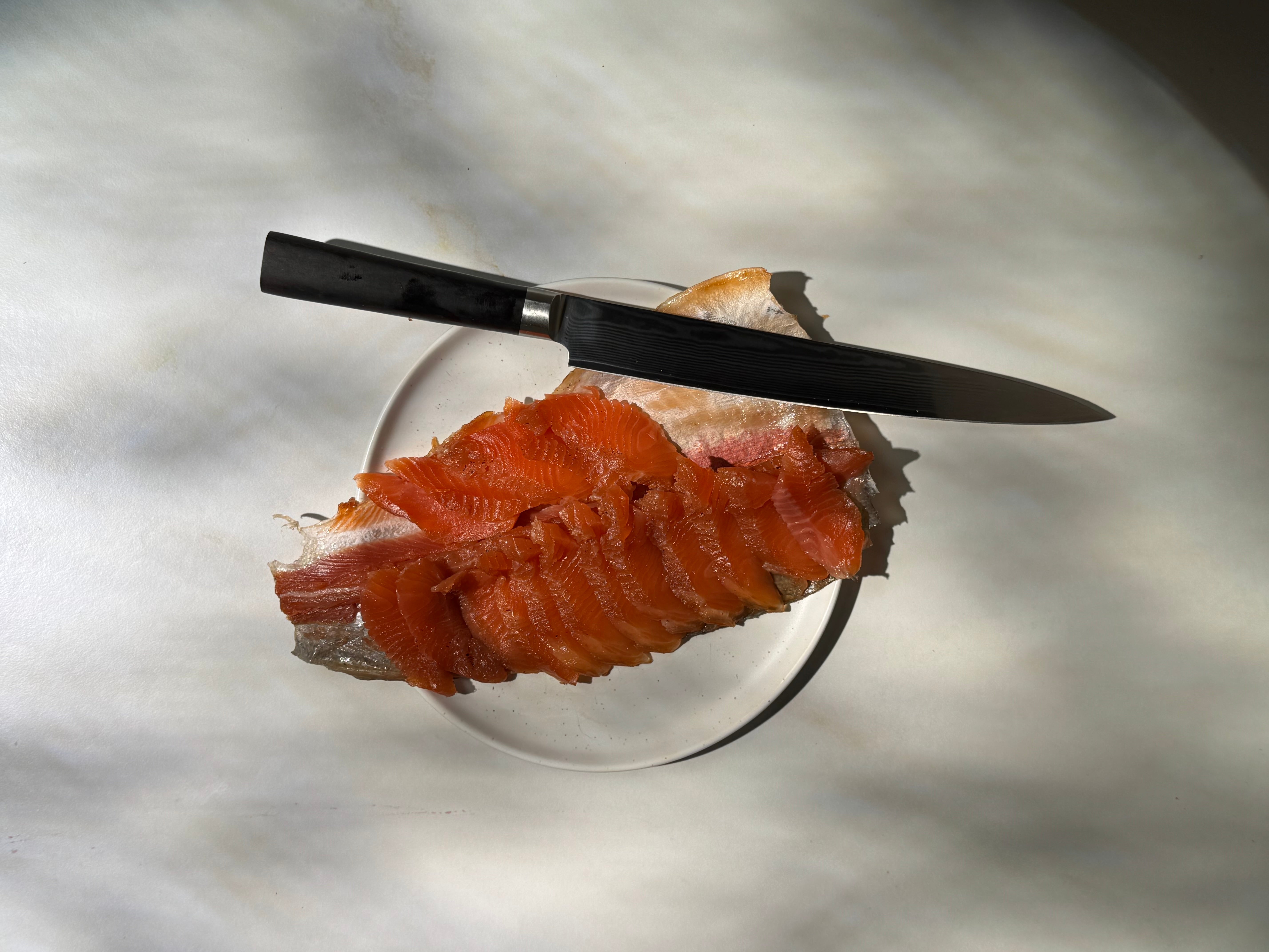 Insect-Cured Steelhead Sashimi