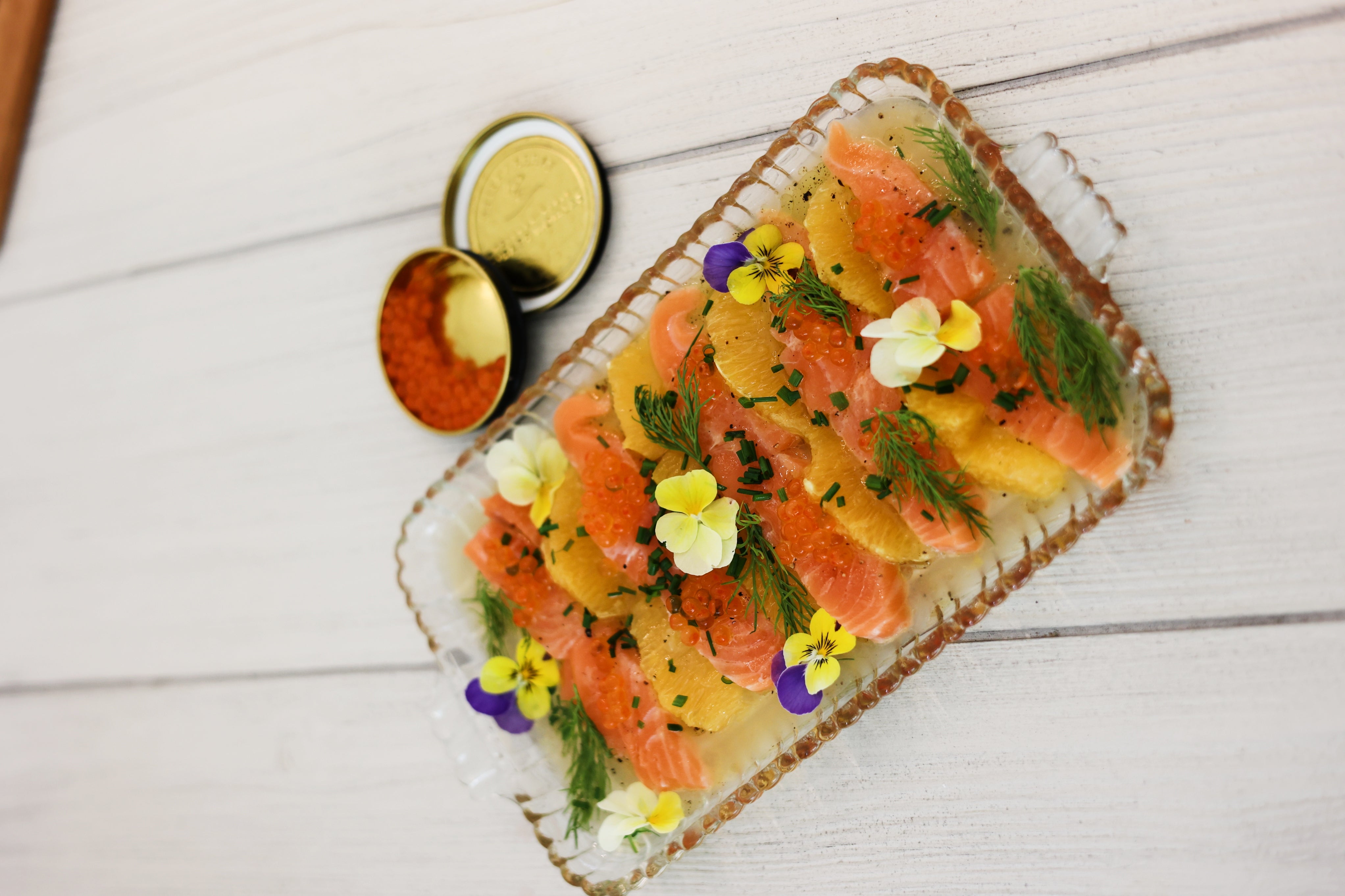 Citrus-Cured Atlantic Salmon Carpaccio