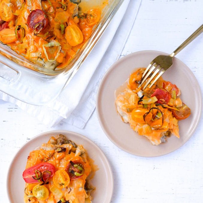 Barramundi with Light Cream and Tomato Sauce - SEATOPIA