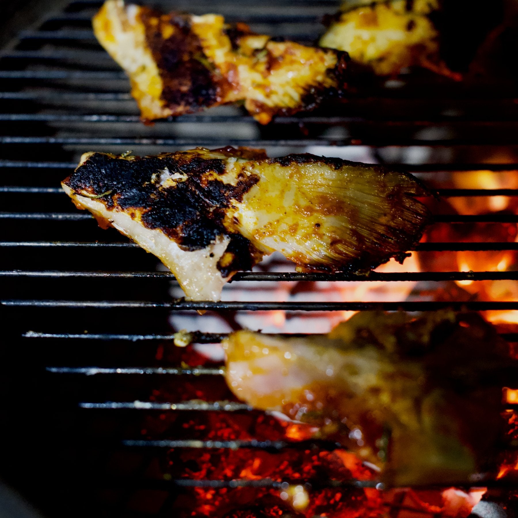 BBQ Glitne Halibut Collars w/ Gochujang Marinade - SEATOPIA