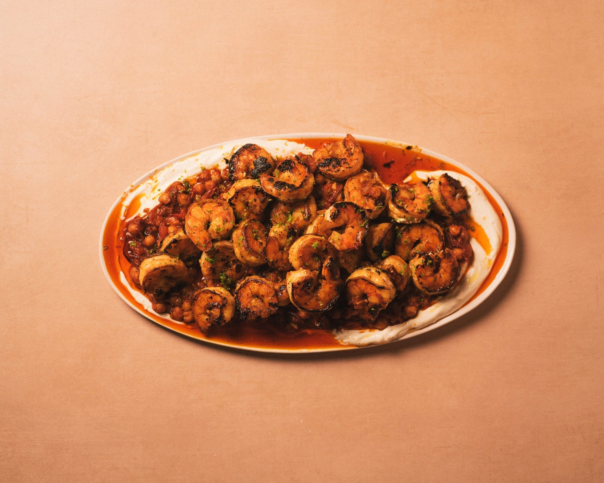 Harissa Shrimp with Garlic Yogurt - SEATOPIA