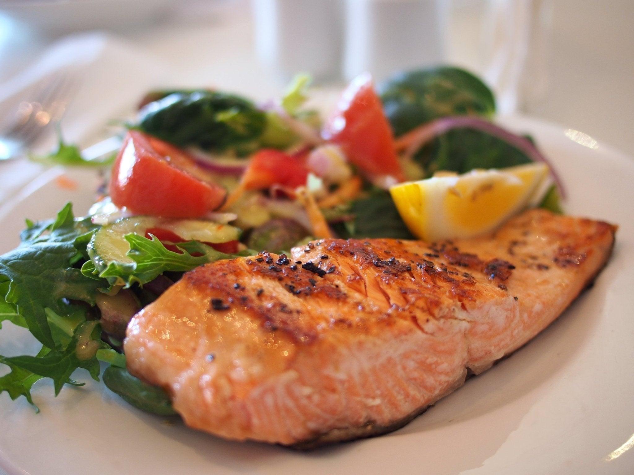 Herb & White Peach Relish Salmon - SEATOPIA