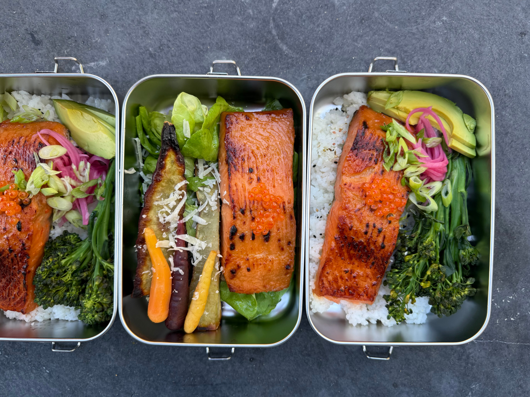 Seafood 201: Nobu-Style Miso-Glazed King Salmon Bento Box - SEATOPIA