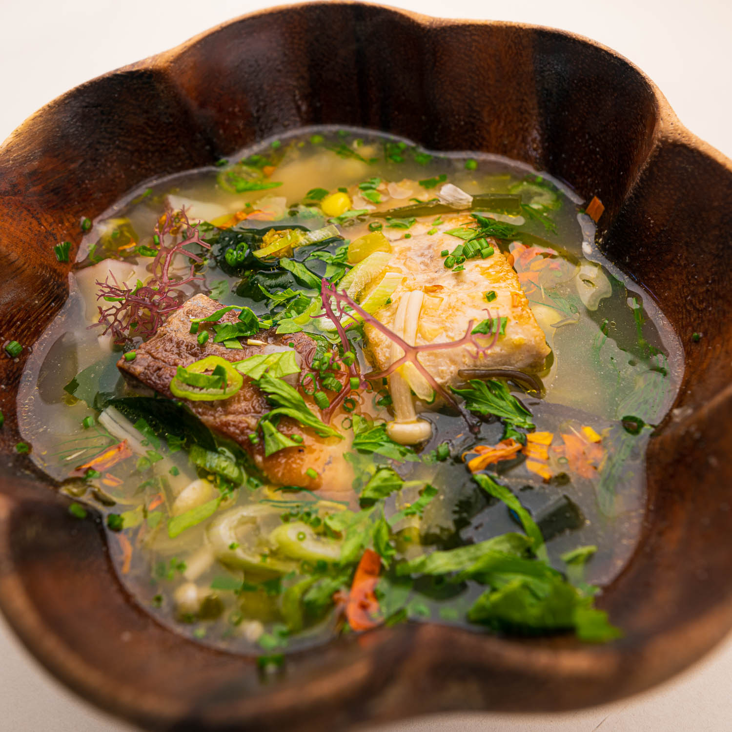 Yellowtail Kanpachi, Kelp & Corn “Chowder” - SEATOPIA