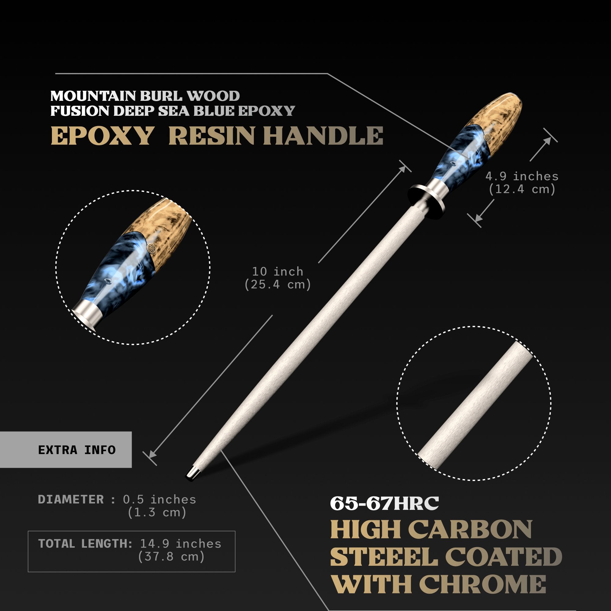 Nomad Series 10" Honing Steel - SEATOPIA