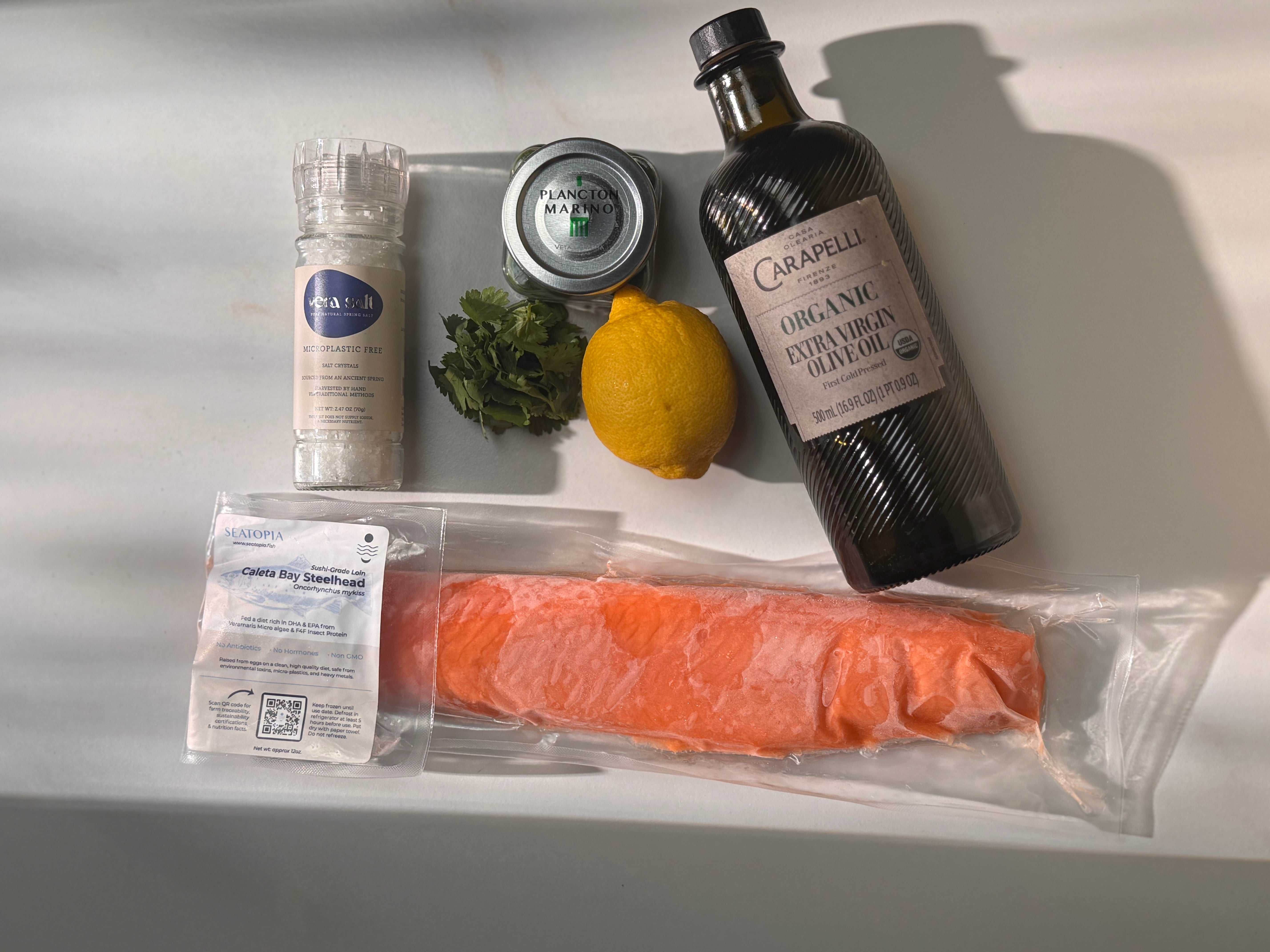 Seafood 201: Steelhead Crudo with Plankton Marino