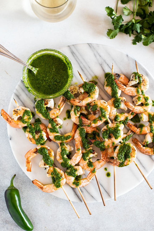 Grilled Shrimp Skewers with Chimichurri Recipe - SEATOPIA