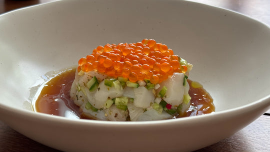 Yellowtail & Scallop tartar with salmon roe