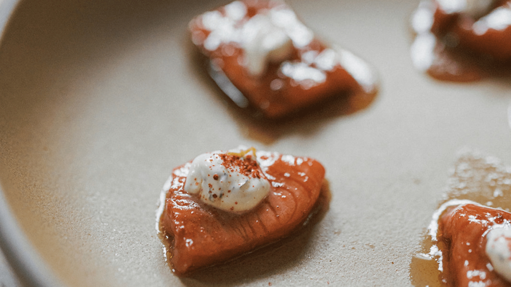 Caramelised King Salmon with a Honey Marinade & Herb Yogurt Dressing - SEATOPIA
