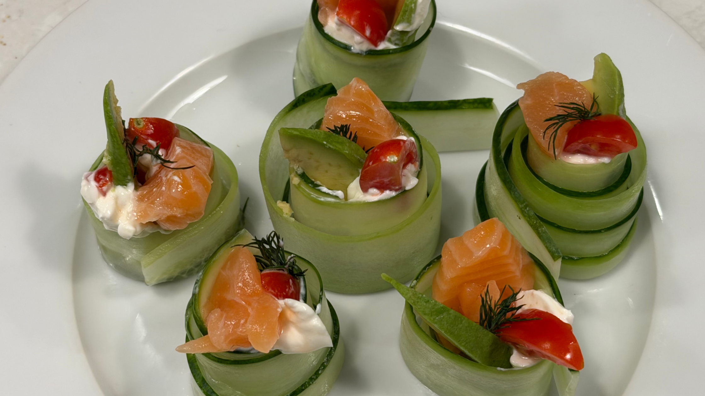 Smoked Lox Pastrami Cucumber Bites