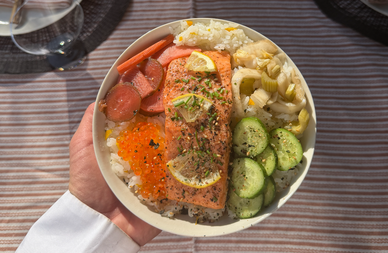 Mt. Cook Salmon & Roe: Build-Your-Own-Bowl with Orange Butter Rice - SEATOPIA