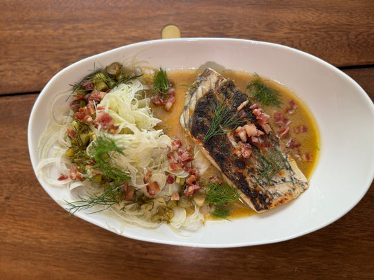 Perfect Crispy Skin Using Parchment Paper Demonstrated w Barramundi and a Shaved Fennel Salad - SEATOPIA