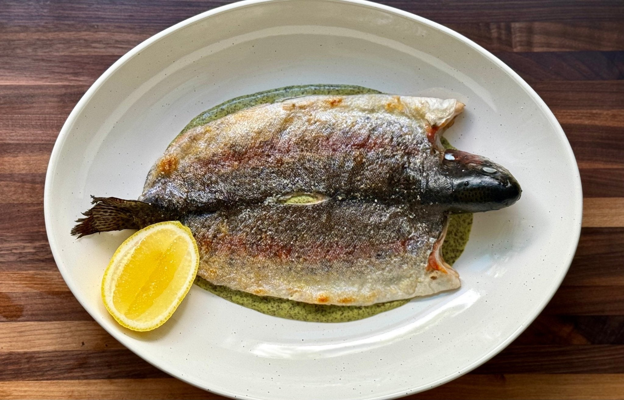 Seafood 301:  Butterflied Broiled Rainbow Trout - SEATOPIA
