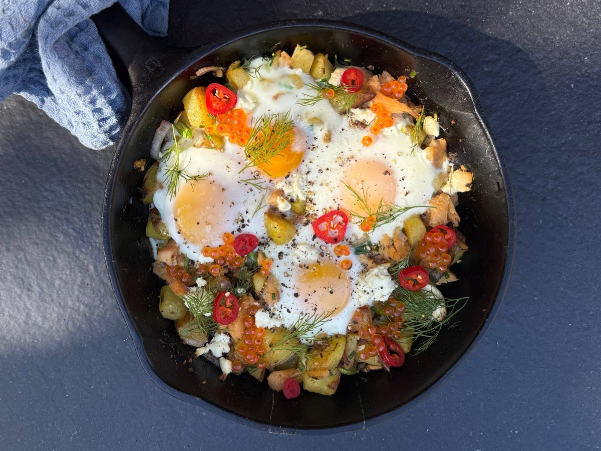 Smoked Trout & Crispy Potato Breakfast Skillet - SEATOPIA