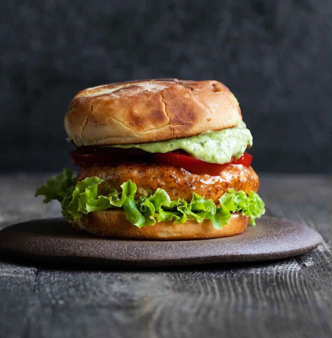 Image of The Best Fish Burger Ever!  NordicBlu Salmon Burger Recipe