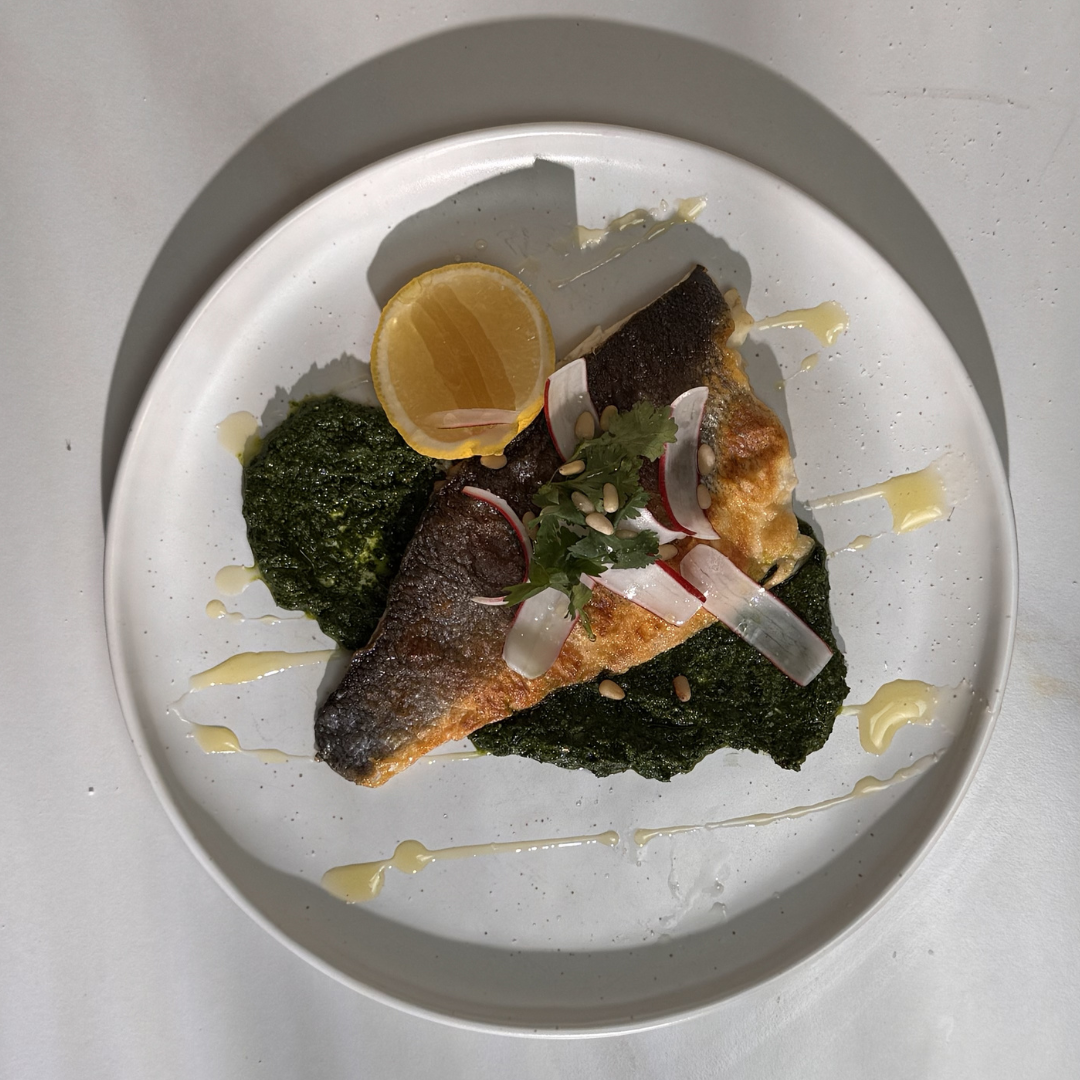 Branzino with Parsley-Spinach Pesto: A Nutritious Gourmet Delight