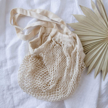 Organic Cotton String Bag - Zero Waste Mesh Bag, Plastic Free, Market Tote - SEATOPIA