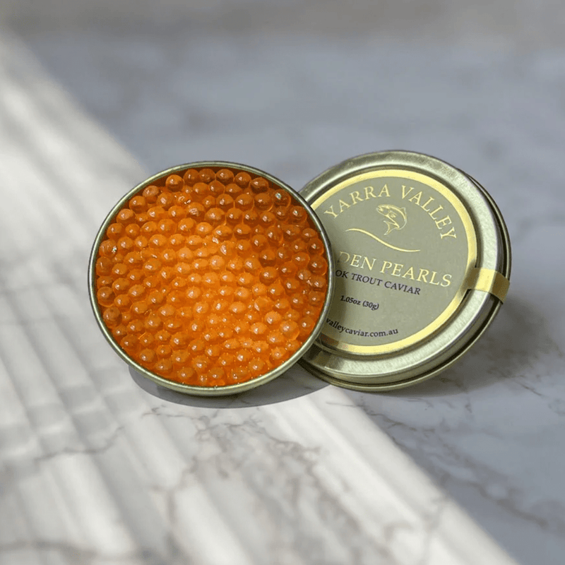 Yarra Valley Golden Pearls Brook Trout Roe (30g Tin) - SEATOPIA