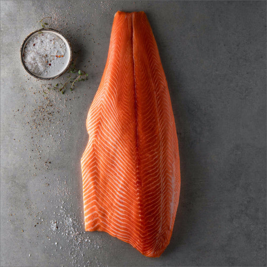 sushi grade whole filet of ora King salmon 