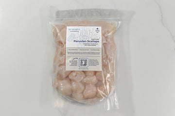Scallop Meat: Regenerative Farmed Peruvian Scallops (no shell) (~20 oz bag) - SEATOPIA