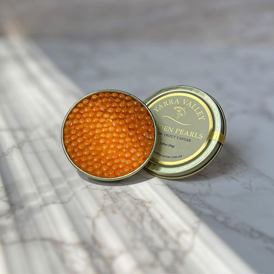 Yarra Valley Golden Pearls Brook Trout Roe (30g Tin) - SEATOPIA